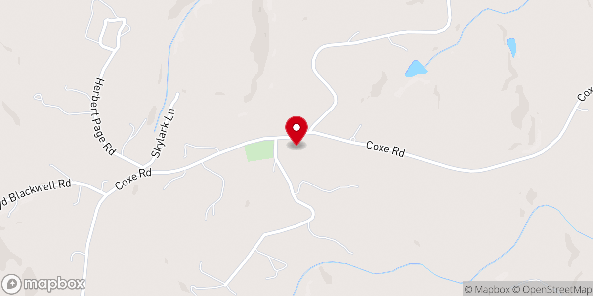 Map showing location of Green Creek Missionary Baptist