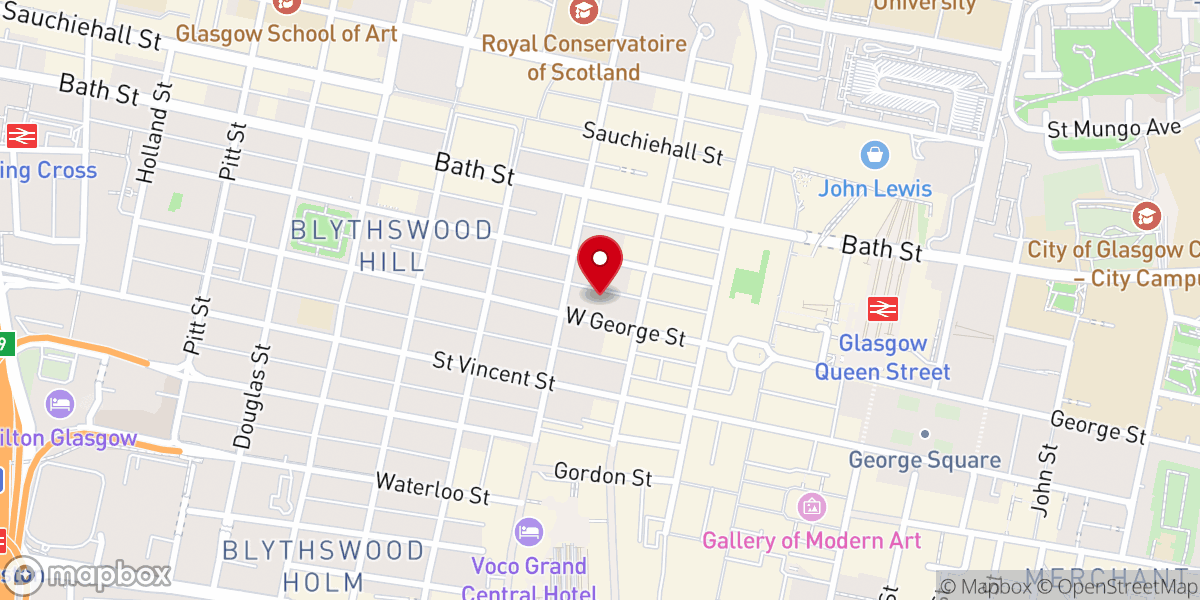Map showing location of Hope Church Glasgow Trust