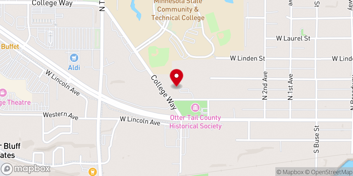 Map showing location of Trinity Lutheran Church