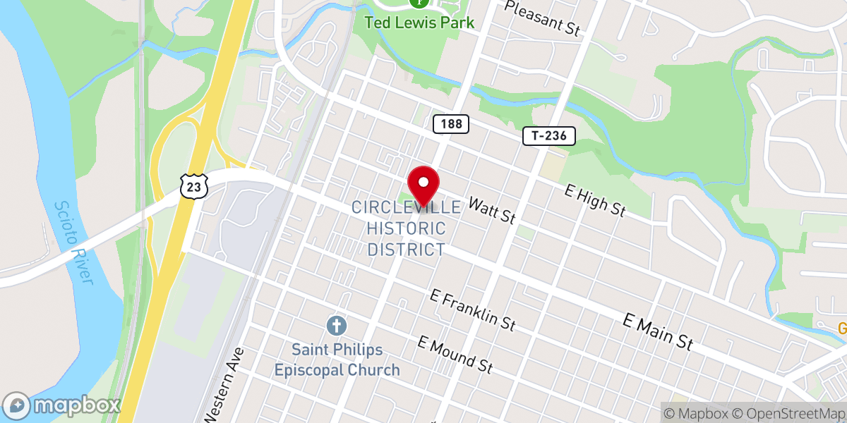 Map showing location of Pythian Castle
