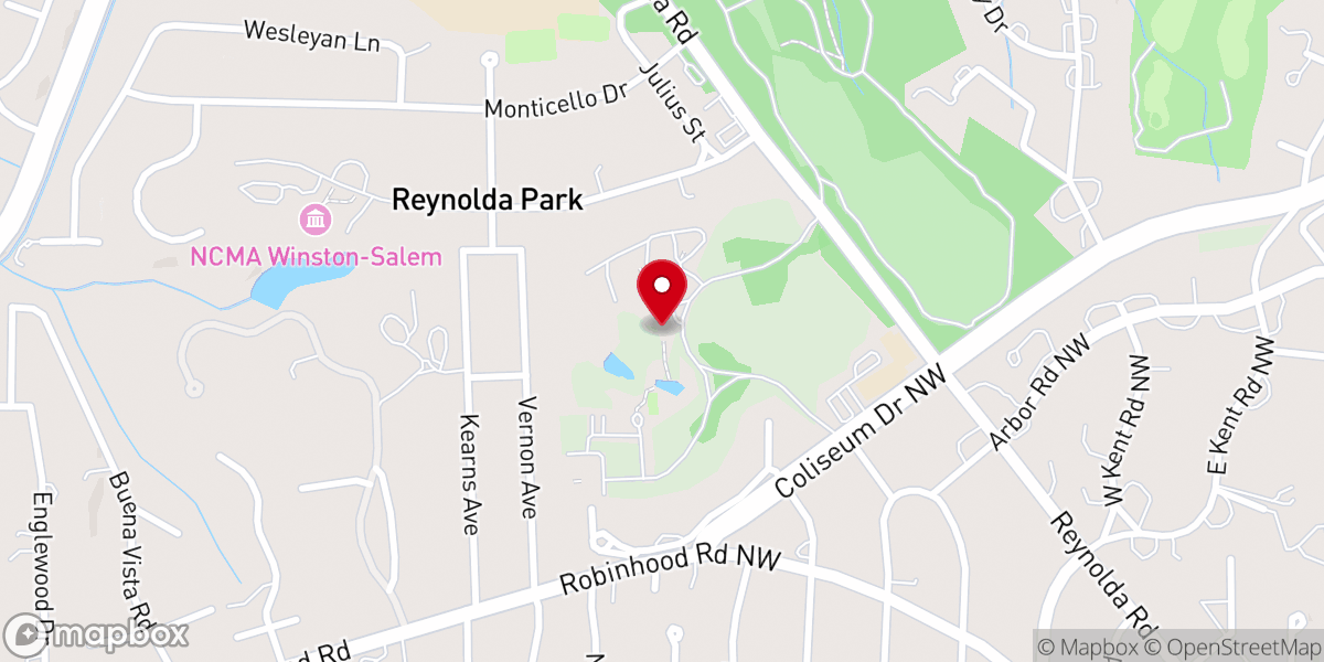 Map showing location of The Graylyn Estate