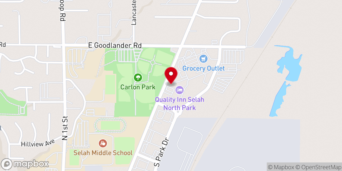 Map showing location of Stone Church Selah