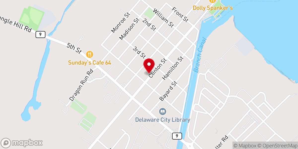 Map showing location of Ebenezer United Methodist Church