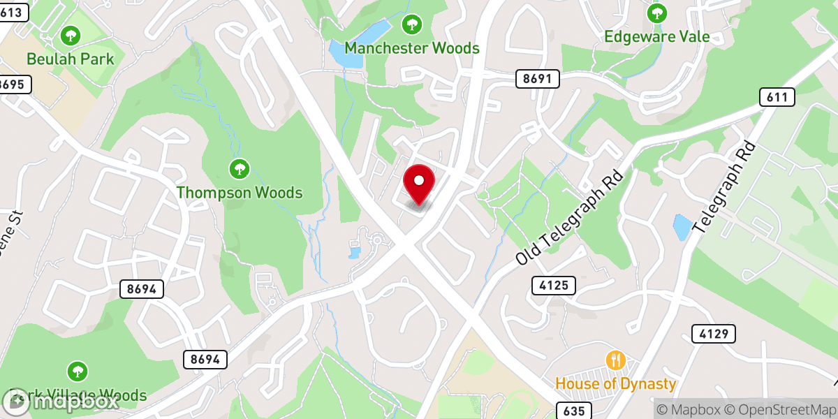 Map showing location of Kingstowne Bible Study