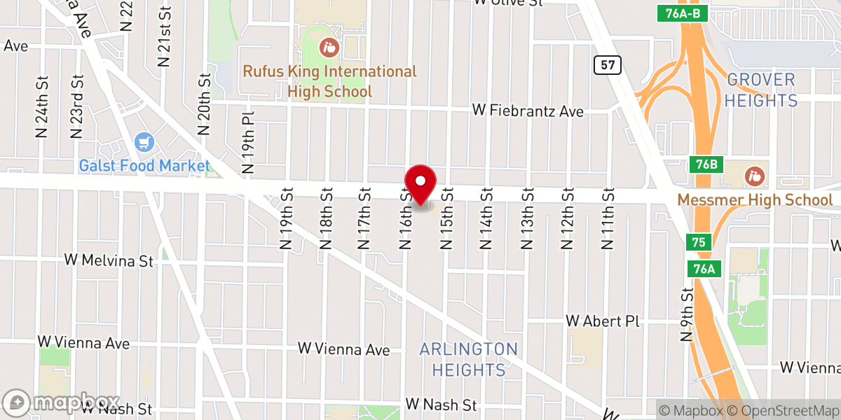 Map showing location of Gospel Lutheran Church