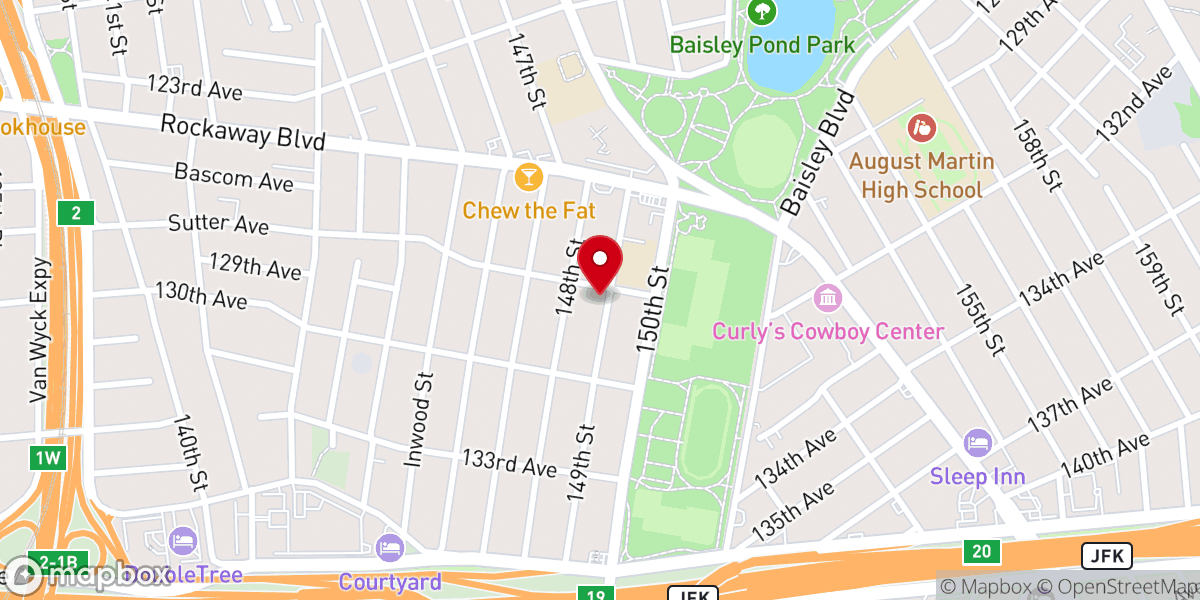 Map showing location of Greater Refuge Church of Christ