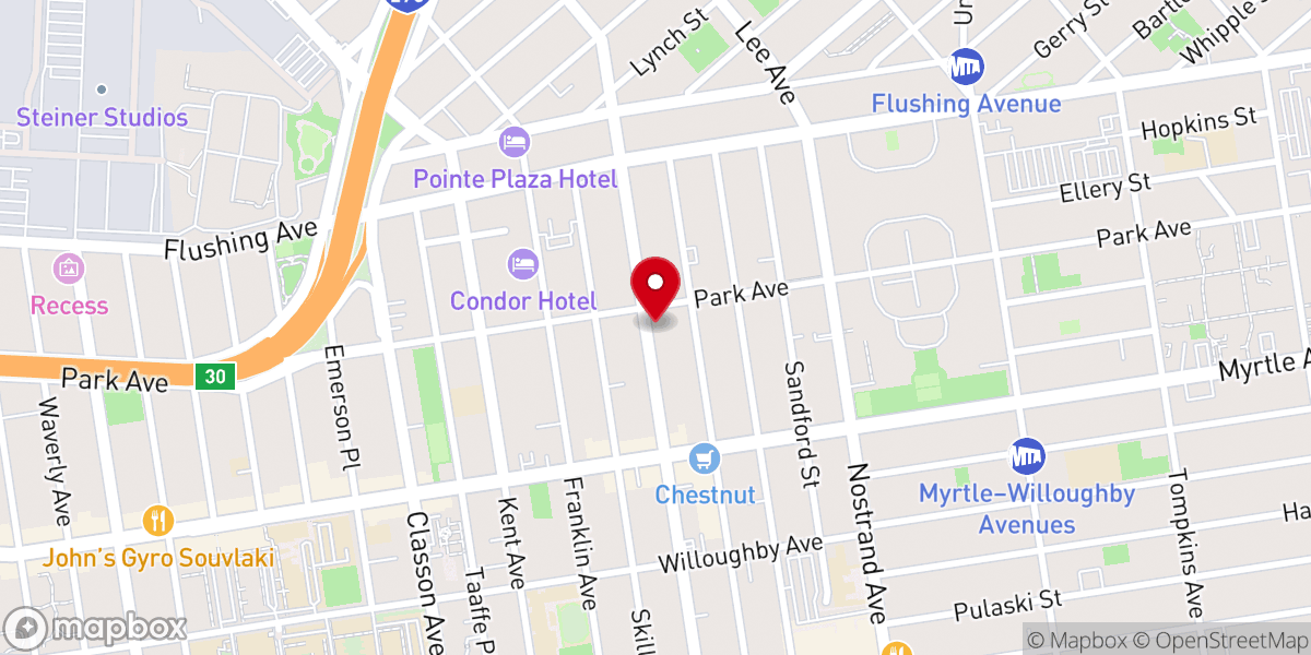 Map showing location of Keter Judaica Williamsburg