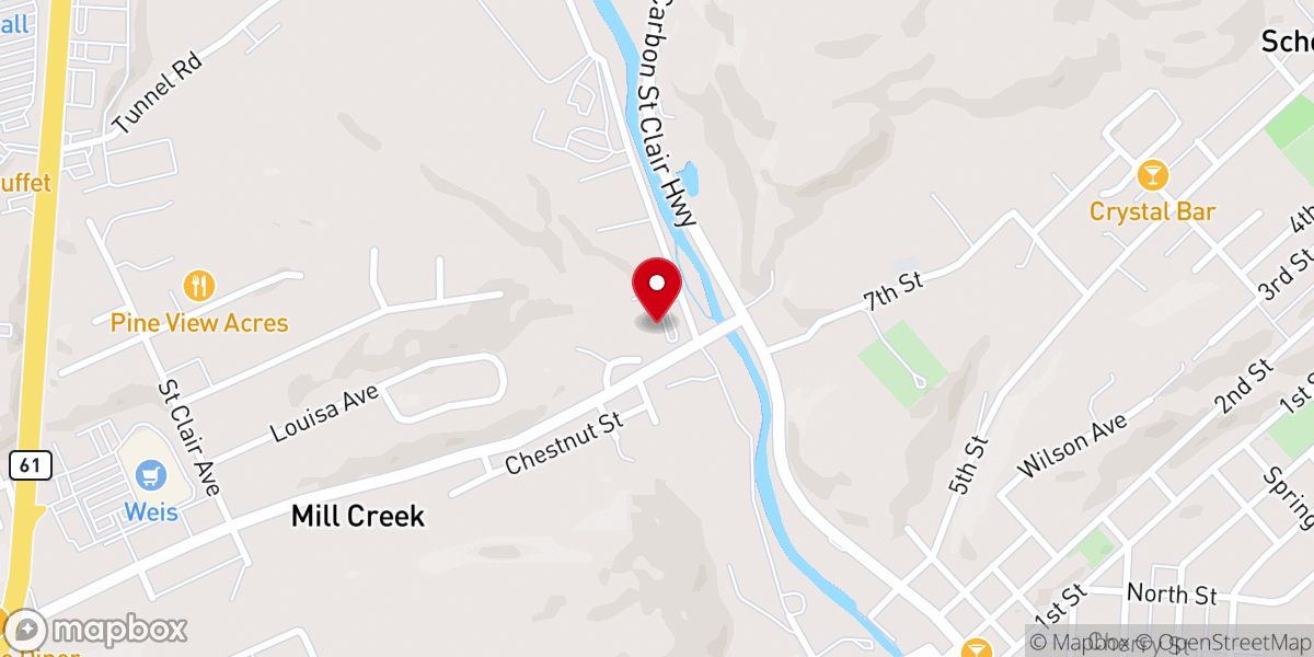 Map showing location of Iglesia Adventista del Septimo dia Hispana de Pottsville
