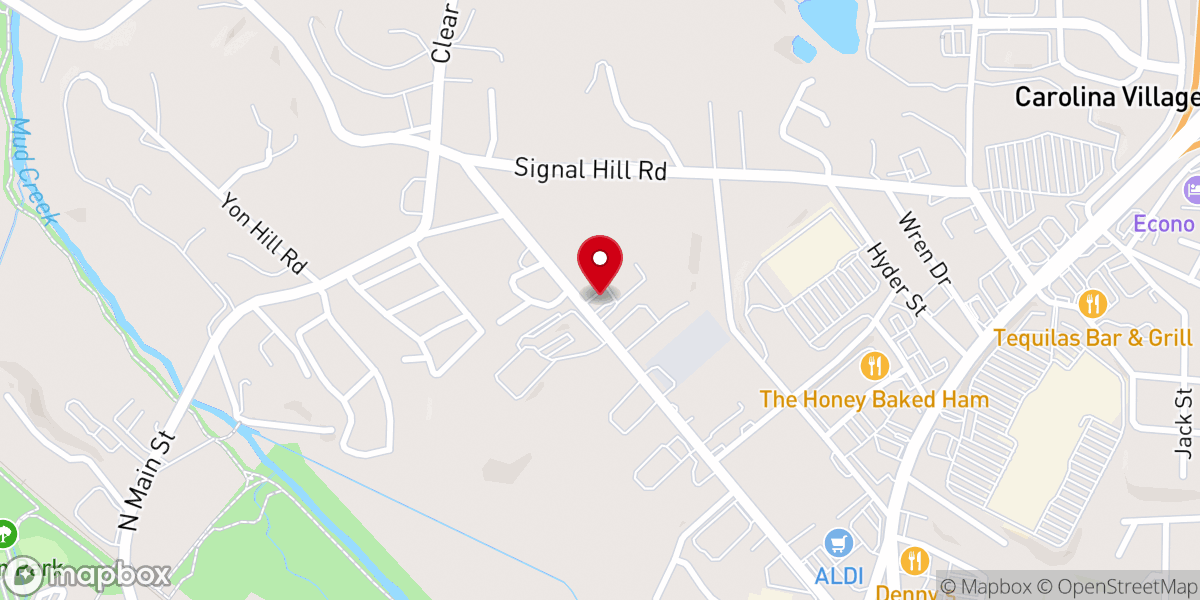 Map showing location of Mountain View Baptist Church