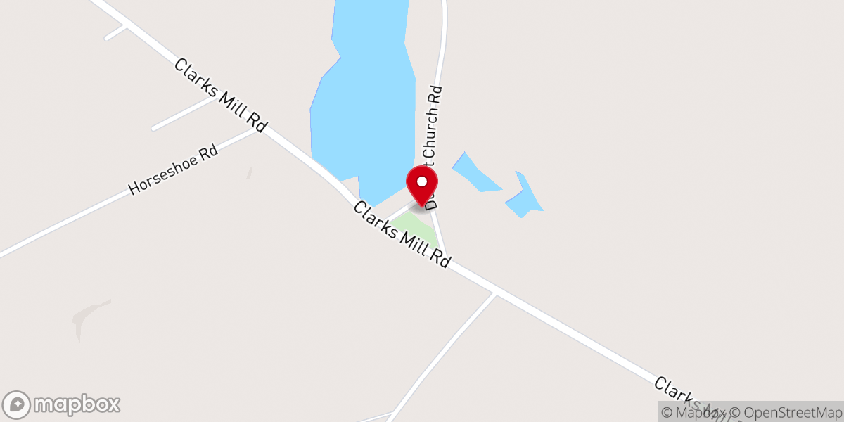 Map showing location of Pine Hill Baptist Church
