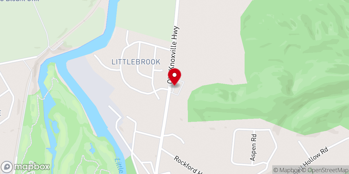 Map showing location of Rockford Fellowship Church