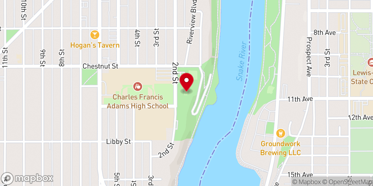 Map showing location of Beachview Park