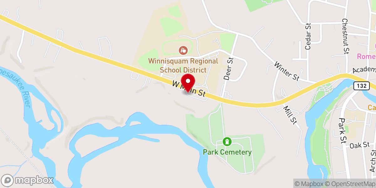 Map showing location of Tilton-Northfield United Methodist Church