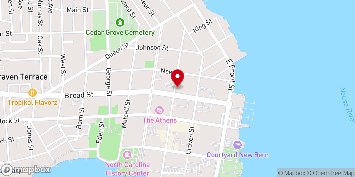 Map showing location of First Church of Christ, Scientist
