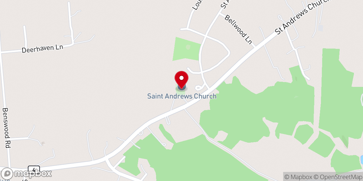 Map showing location of St Andrews Episcopal Church