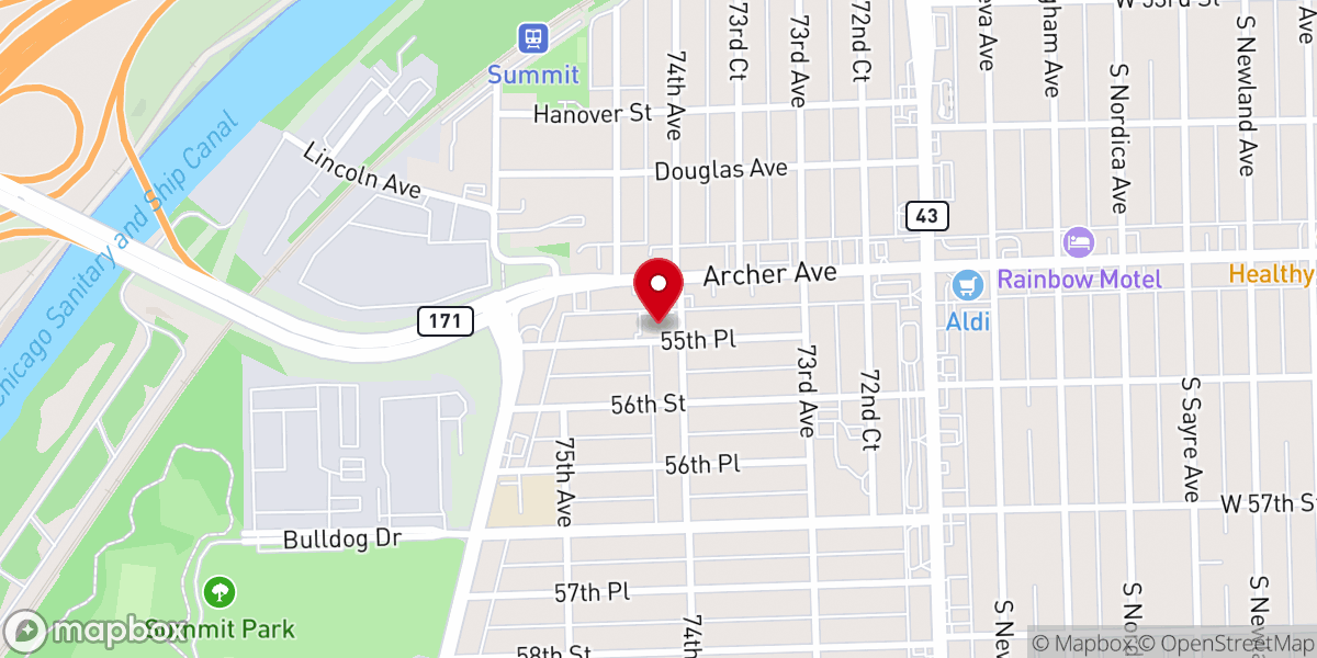 Map showing location of Summit Bible Church