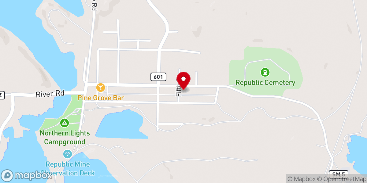 Map showing location of Saint Augustine Catholic Church, Republic