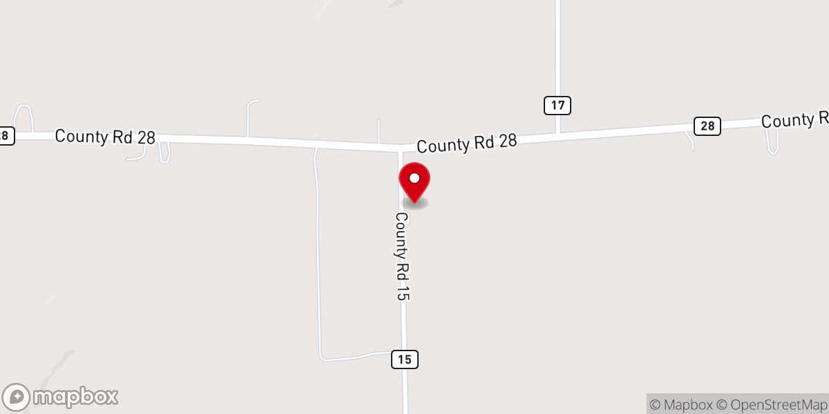 Map showing location of Cedar Lake Church of Brethren