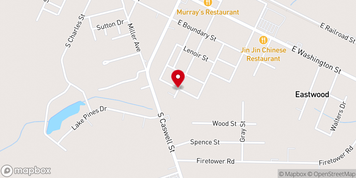 Map showing location of Mt Calvary Free Will Baptist Church