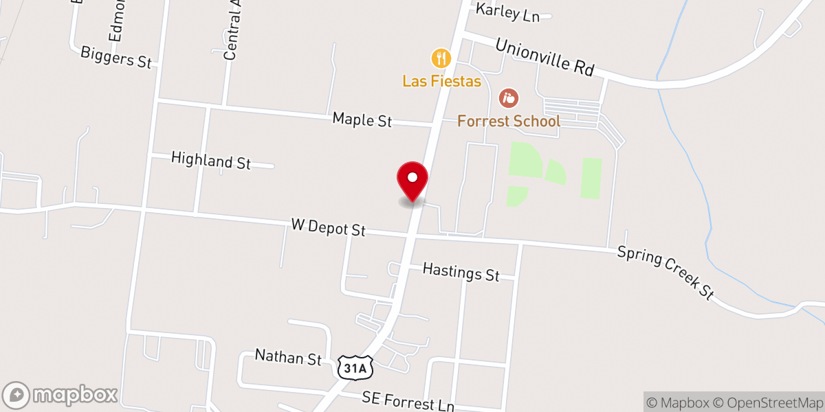 Map showing location of Chapel Hill Fire Department - Station #1