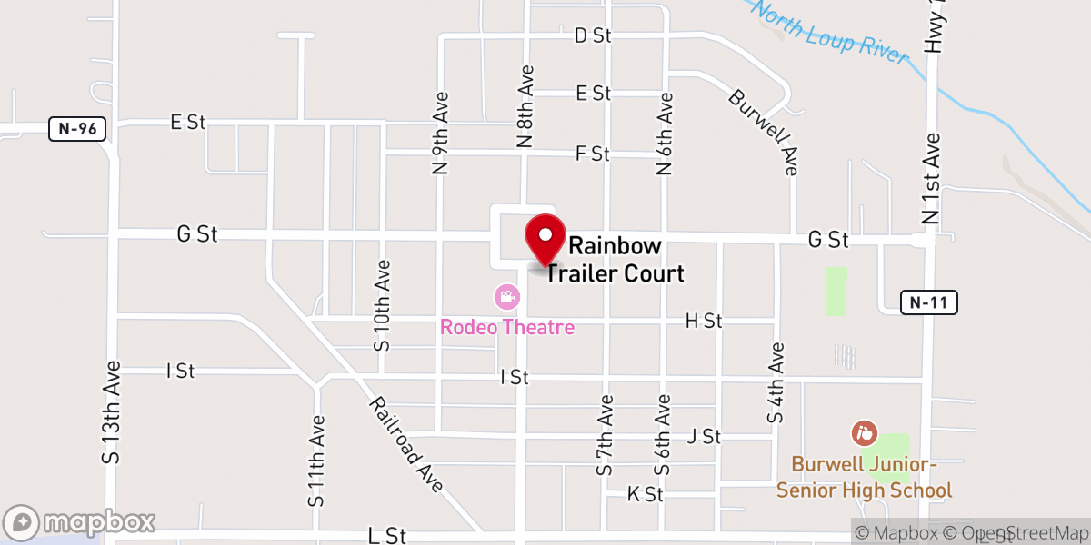Map showing location of Gospel Hall