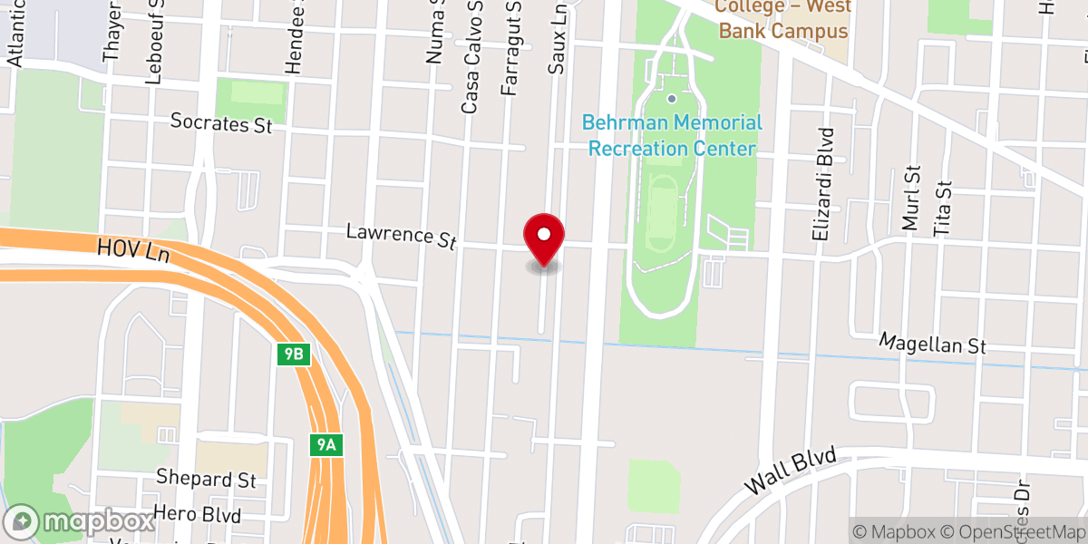 Map showing location of Bread of Life Baptist Church