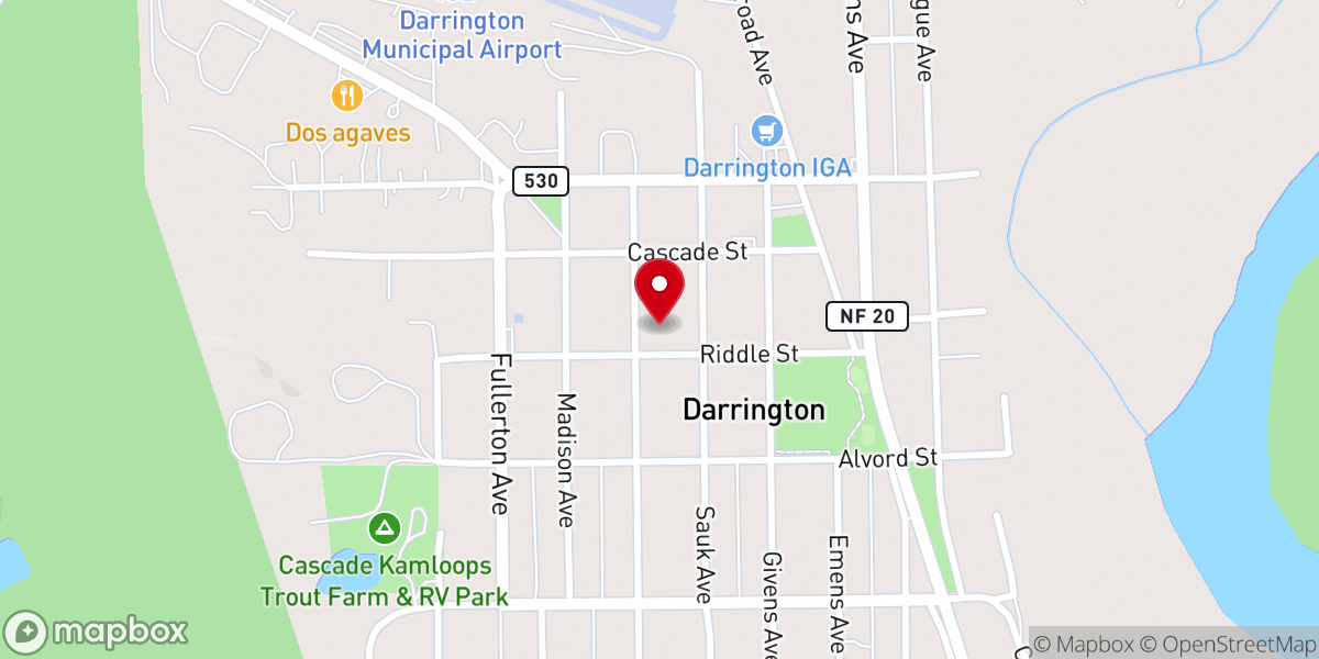 Map showing location of St. John Vianney Mission