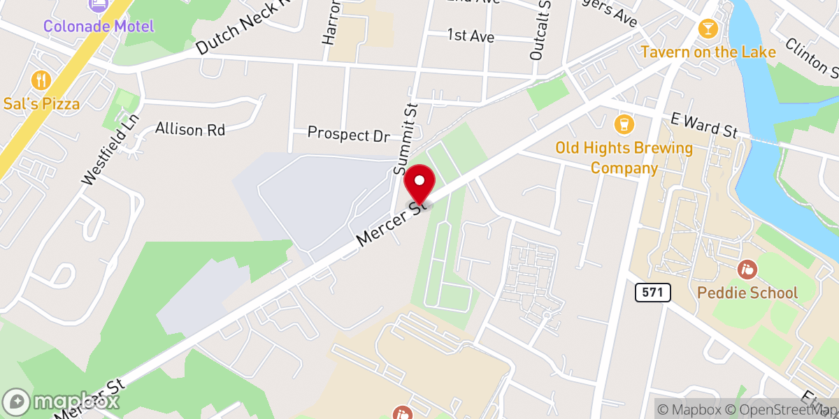 Map showing location of A L Duryee & Son Memorials