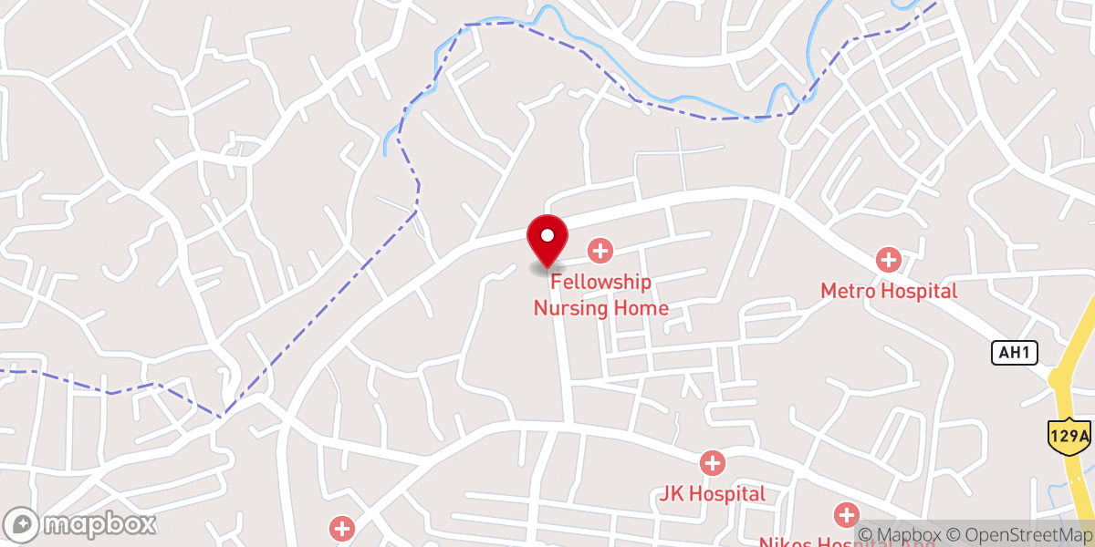 Map showing location of Grace to Glory Church, Peniel Prayer Place. House no 128 Tulip building