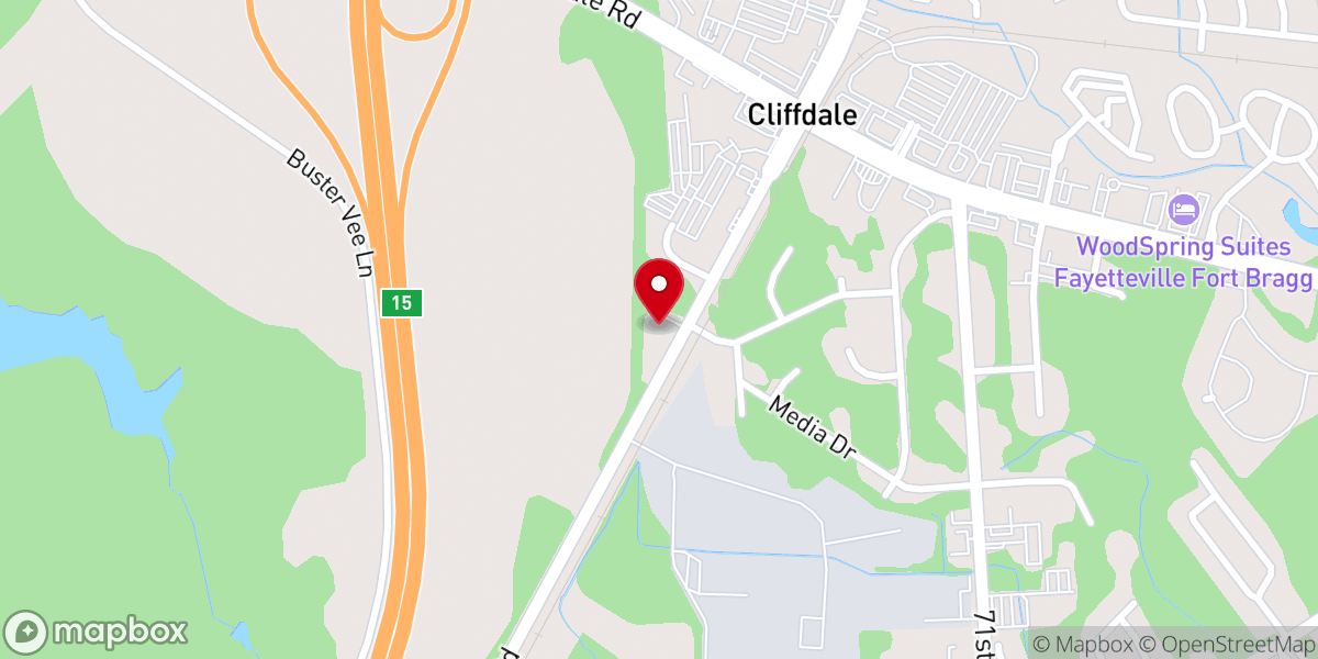 Map showing location of New Beginnings Christian Church
