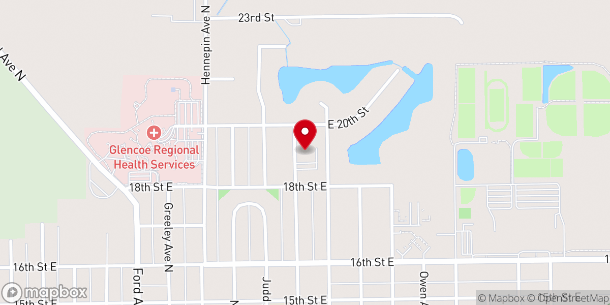Map showing location of Christ Lutheran Church