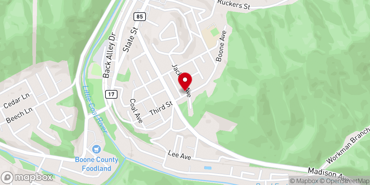 Map showing location of Freedom Baptist Fellowship