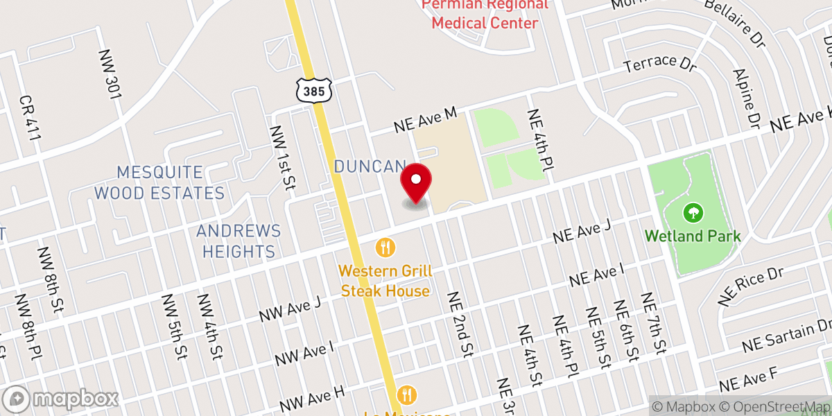 Map showing location of Our Lady of Lourdes Catholic Church
