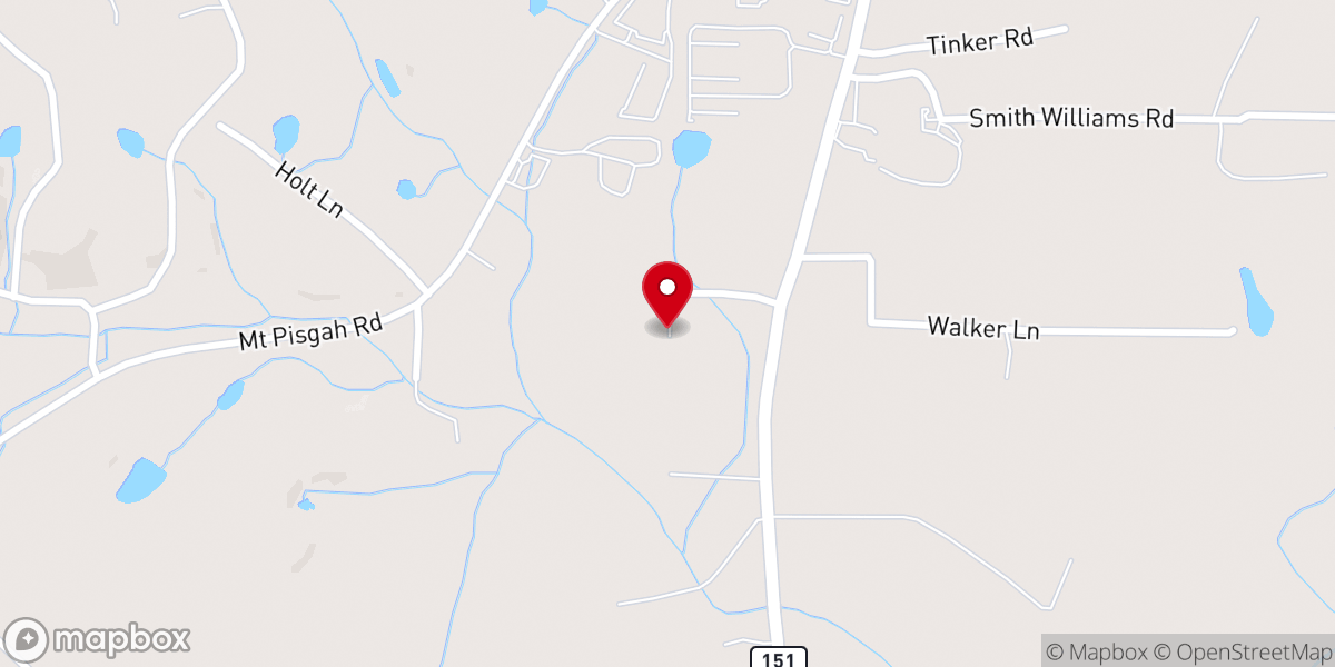 Map showing location of Crosspointe Church