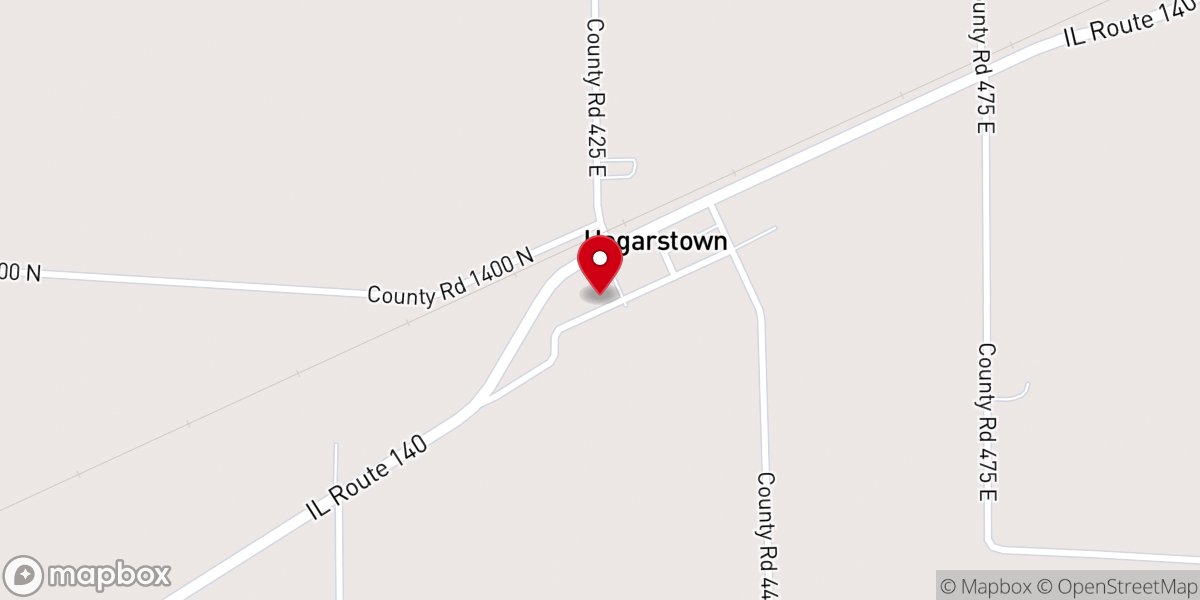 Map showing location of Hagarstown Baptist Church
