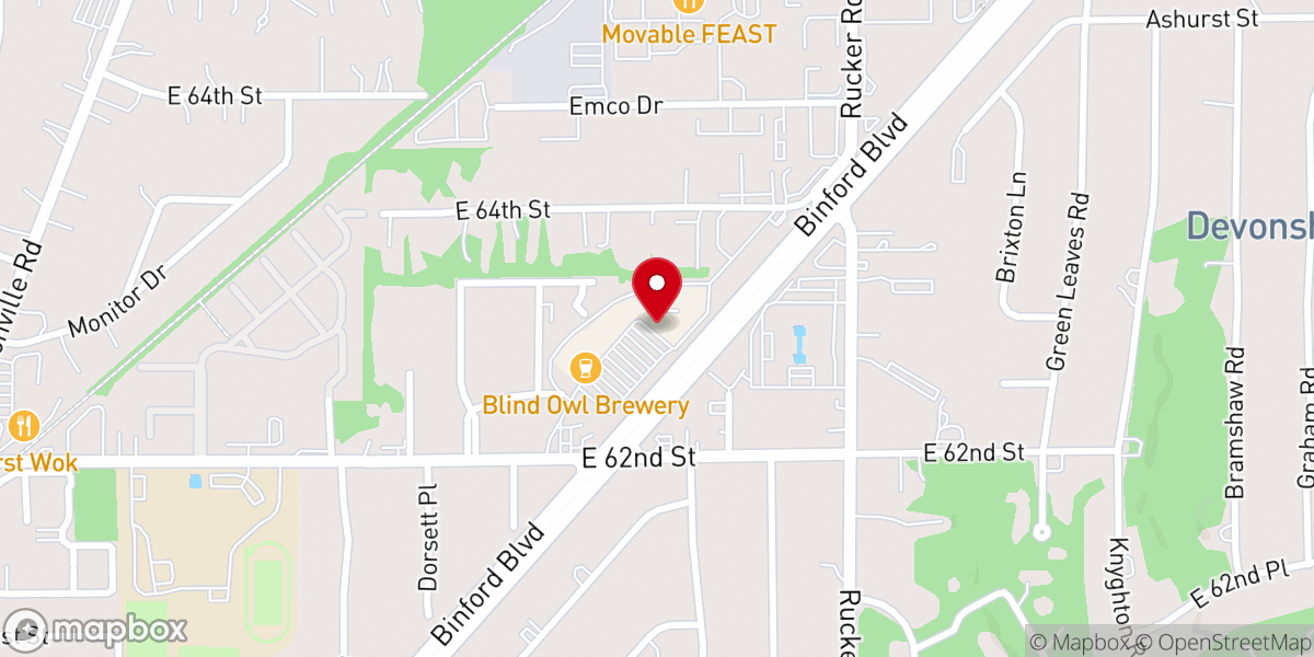 Map showing location of Life Restoration Church
