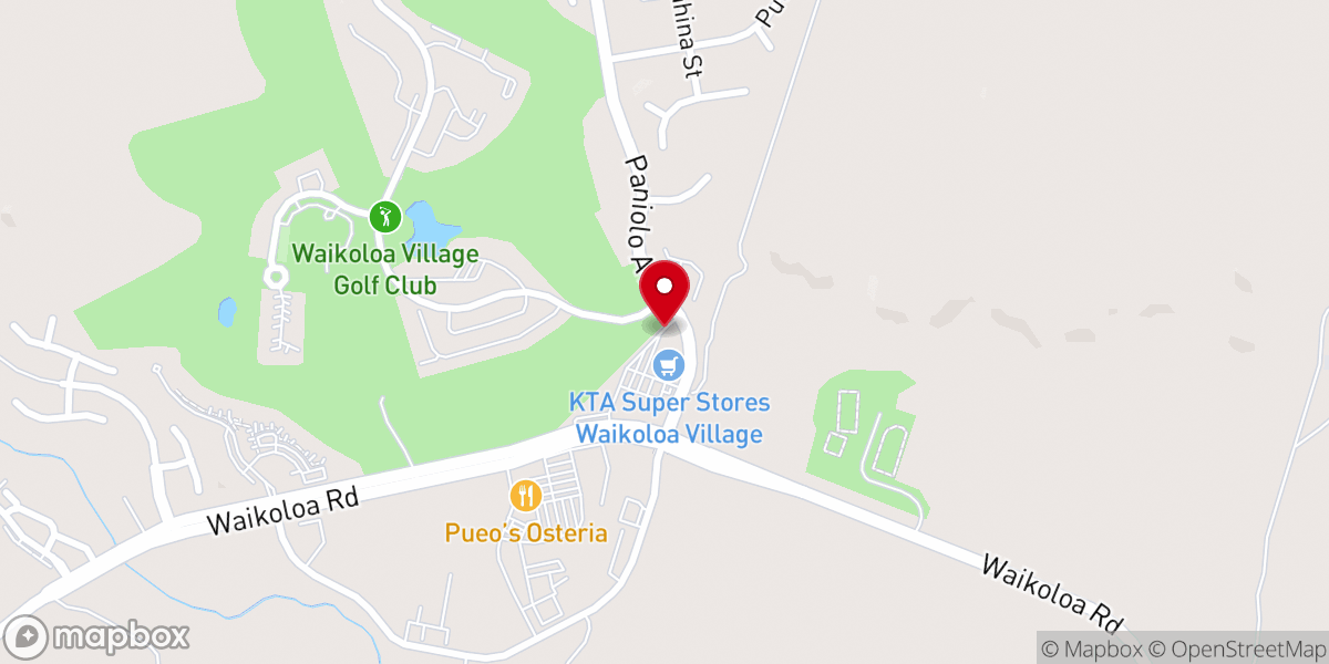 Map showing location of First Church Hawaii Waikoloa