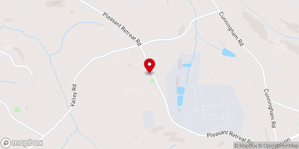 Map showing location of Calvary Chapel Greenville