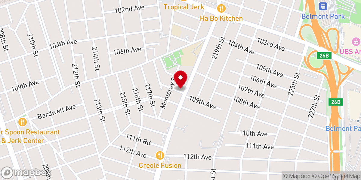 Map showing location of Judah Tabernacle of Praise