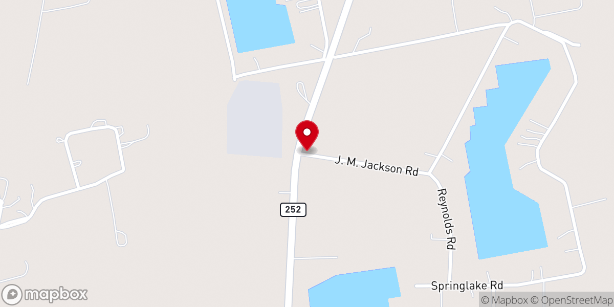 Map showing location of Greater Faith Missionary Baptist Church