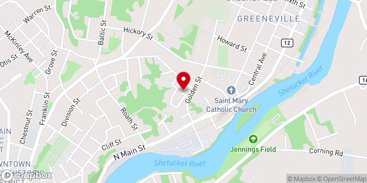 Map showing location of Divine Providence Polish National Church