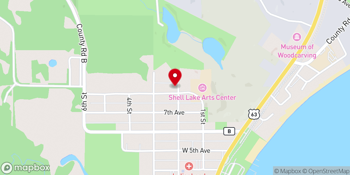 Map showing location of Salem Lutheran Church