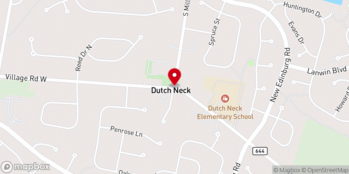 Map showing location of Dutch Neck - Historic Community
