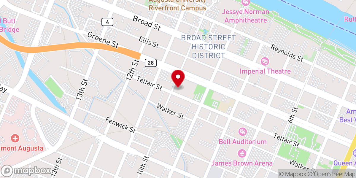 Map showing location of Holy Trinity Greek Orthodox