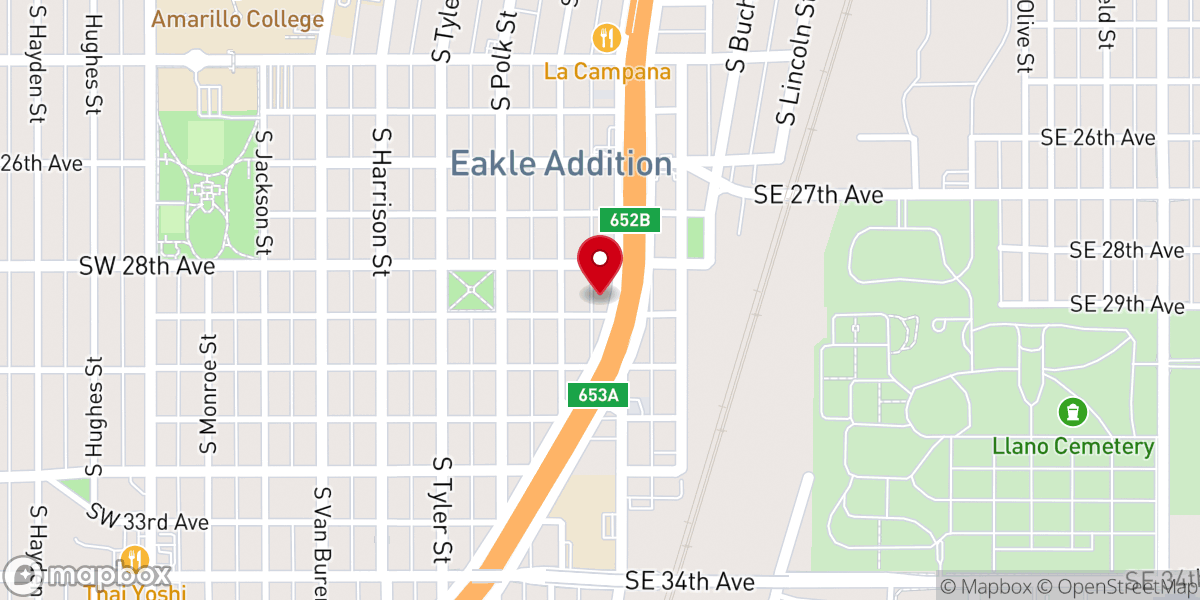 Map showing location of Amarillo Mandaean Association