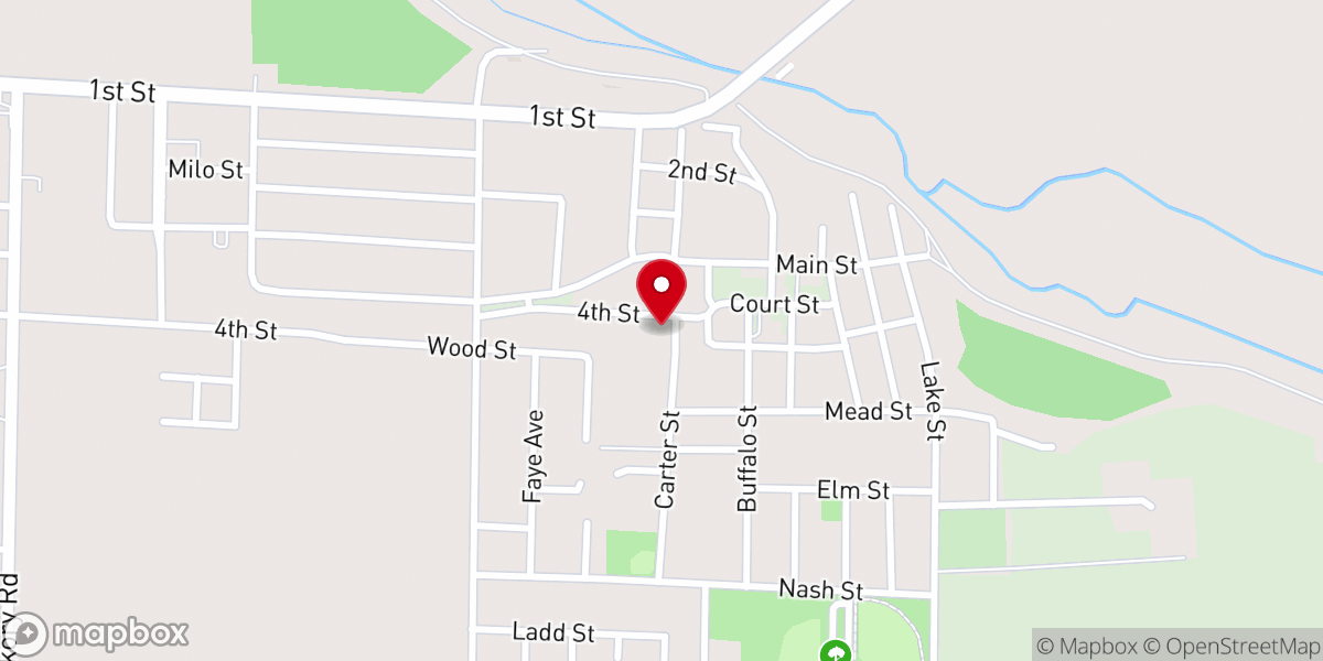 Map showing location of Lake City First Baptist Church