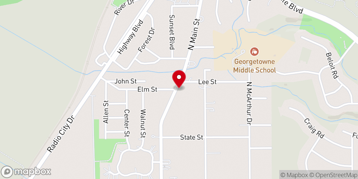 Map showing location of Crosswalk Chapel
