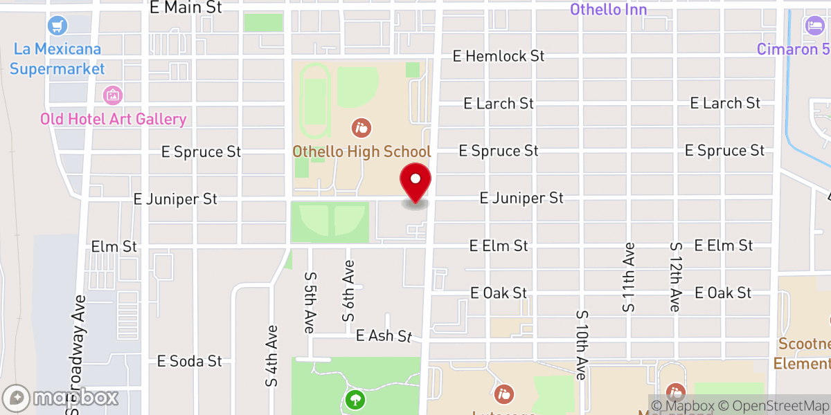 Map showing location of Sacred Heart Catholic Parish