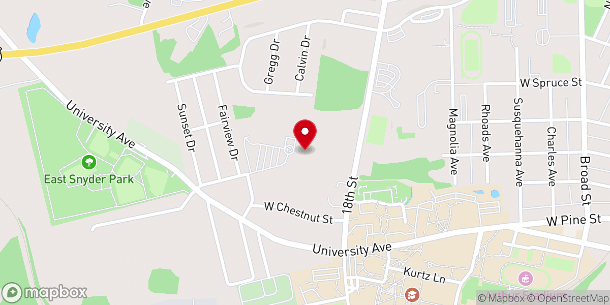Map showing location of St. Pius X Catholic Church