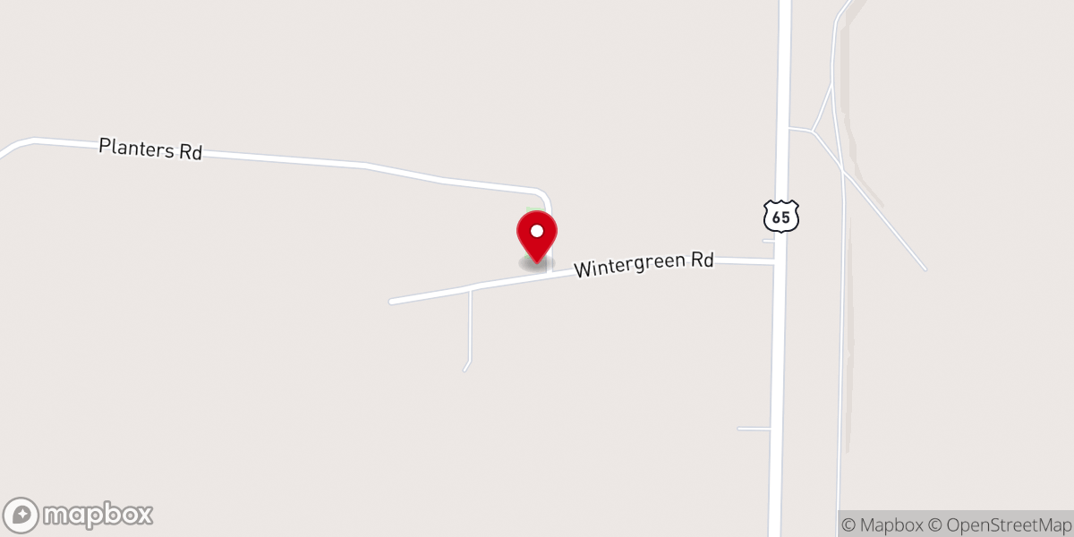 Map showing location of Sweet Canaan Church